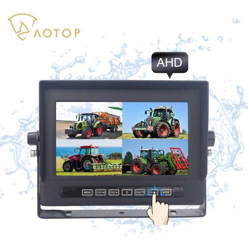 7” Waterproof Quad AHD Rear View Monitor 