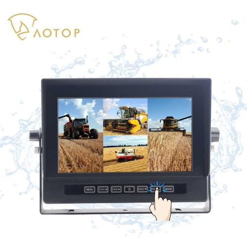 7” Waterproof Quad Rear View Monitor 